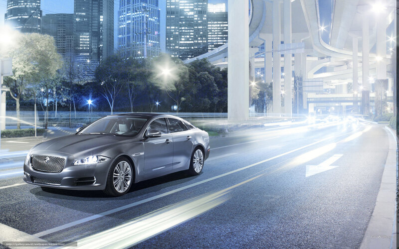 Silver Sedan on Road — Gray, Dramatic, Night