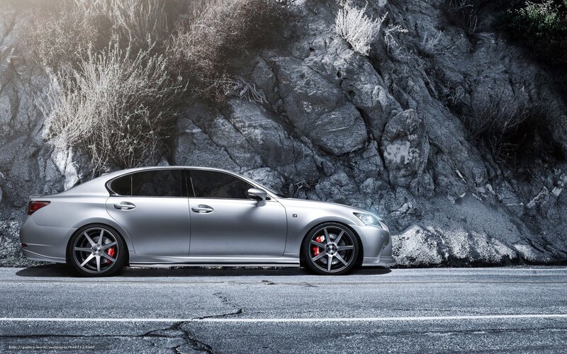 Silver Sedan on Road — Gray, Dramatic, Photograph, Car