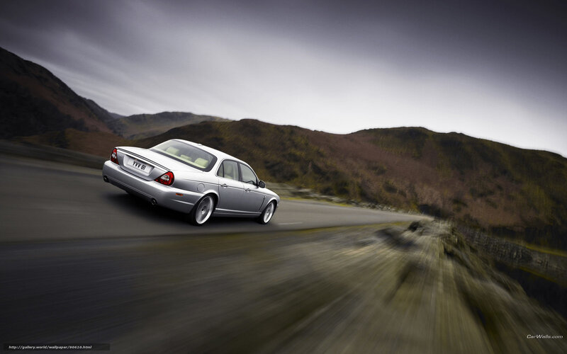 Silver Sedan on Road — Gray, Dramatic, Photograph