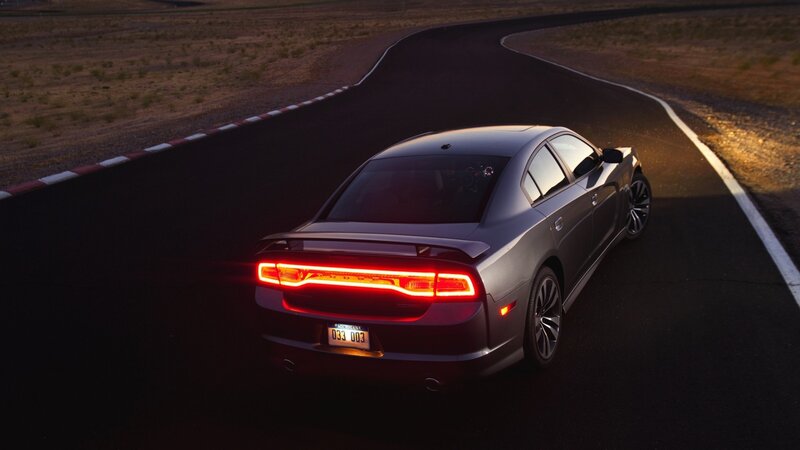 Silver Sedan on Track — Black