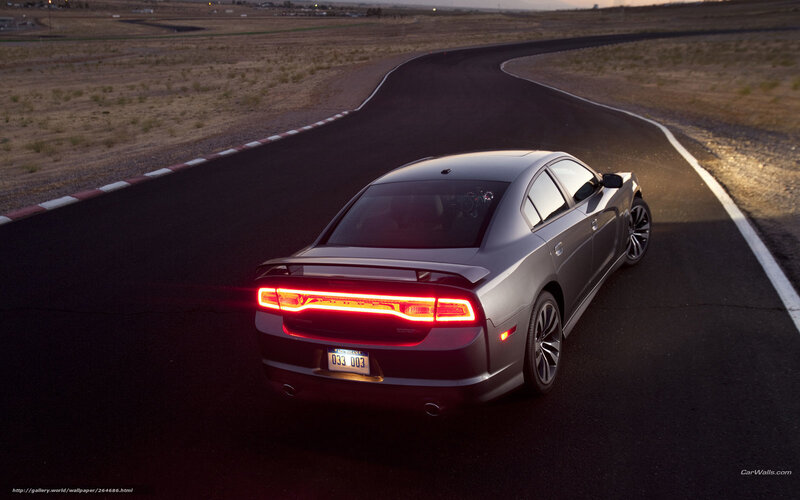 Silver Sedan on Track — Gray, Dramatic