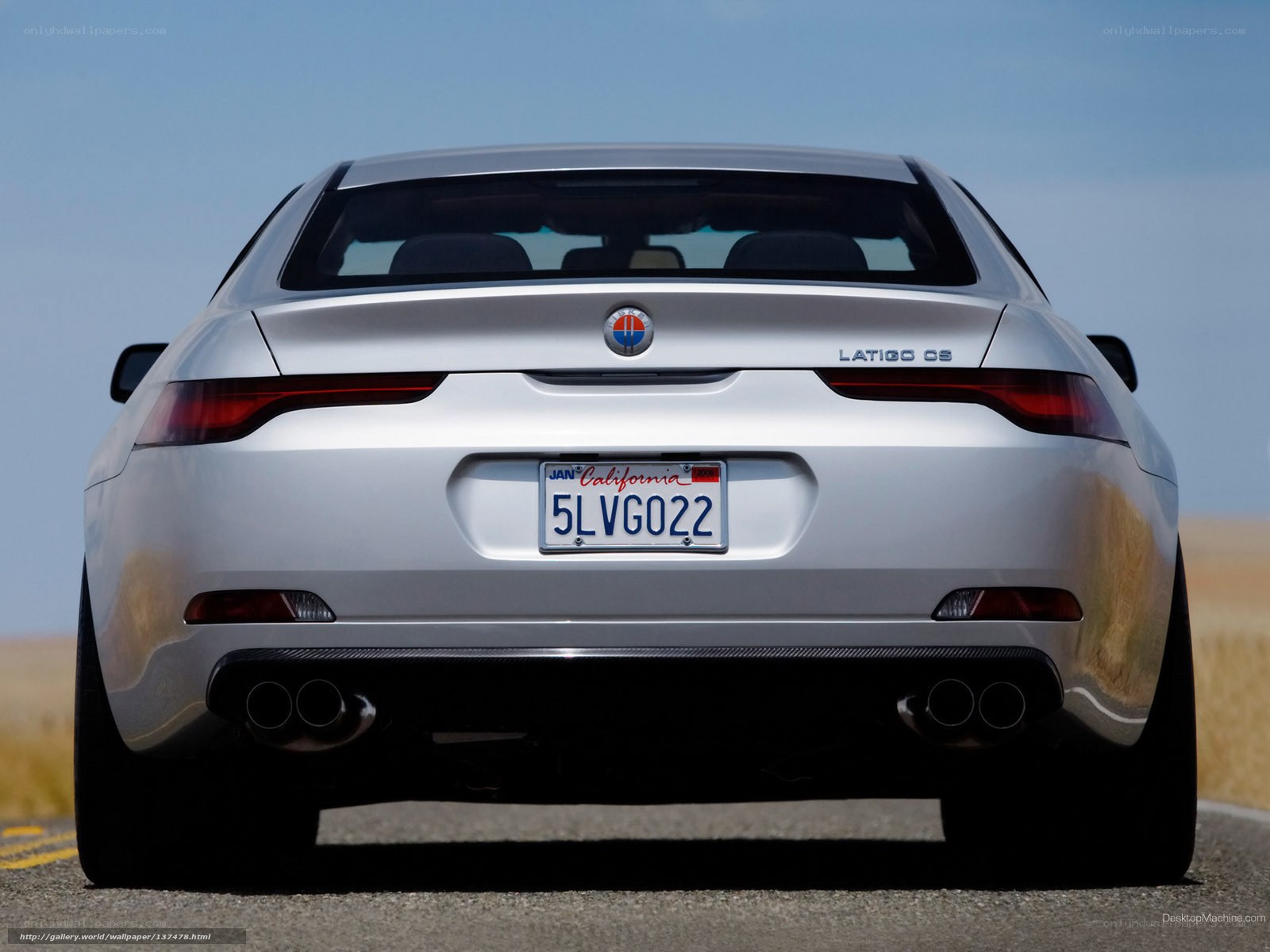 silver sedan rear view