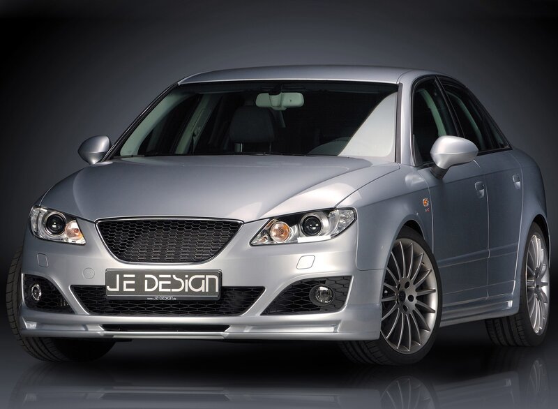 silver sedan with JE DESIGN badge