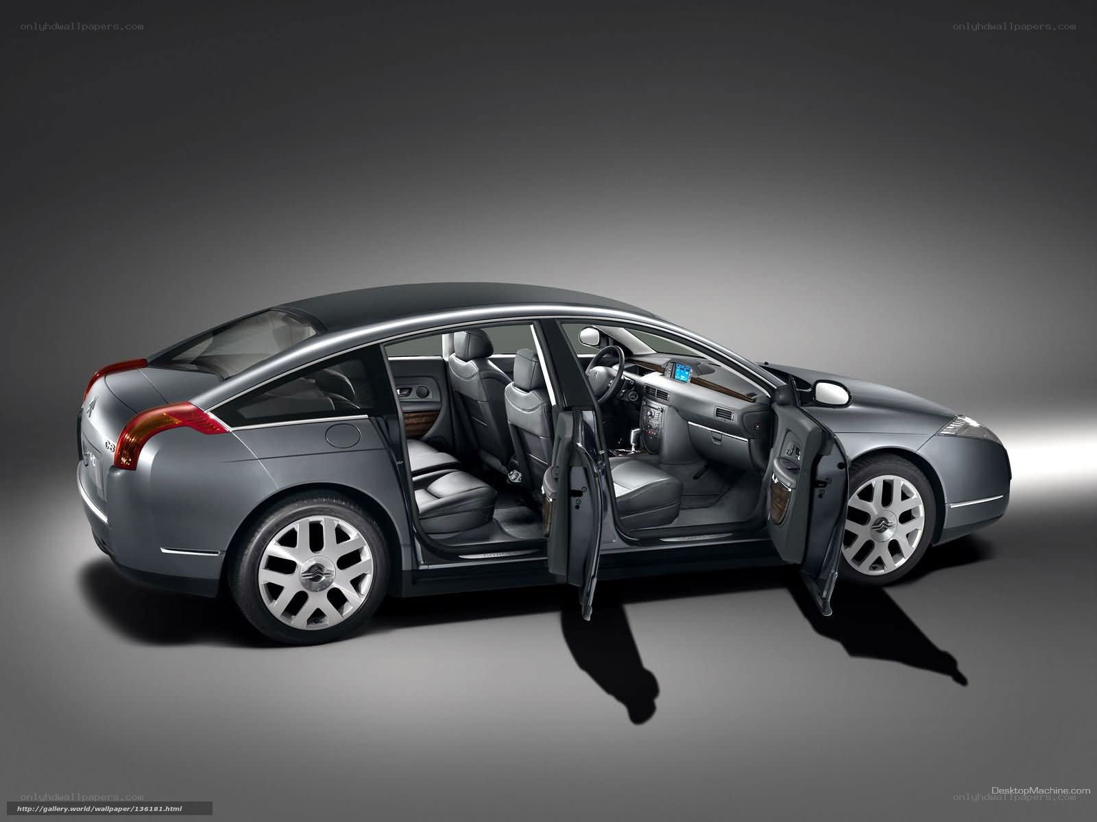 silver sedan with open doors