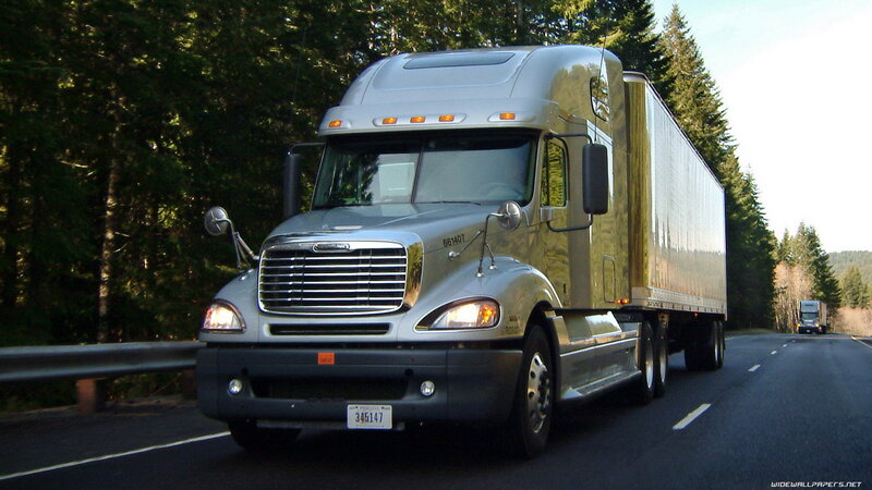 Silver Semi-truck — Gray