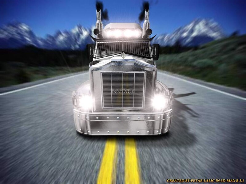 Silver Semi-truck