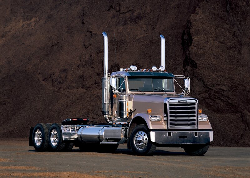 silver semi-truck with chrome details