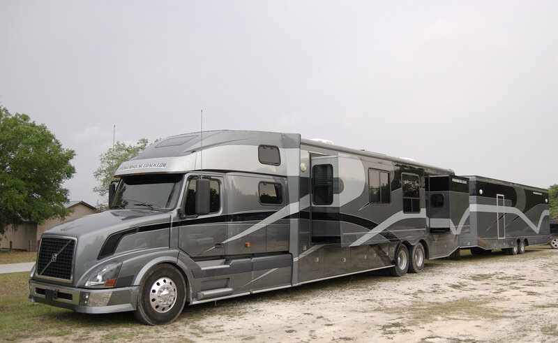 Silver Semi-truck with Trailer