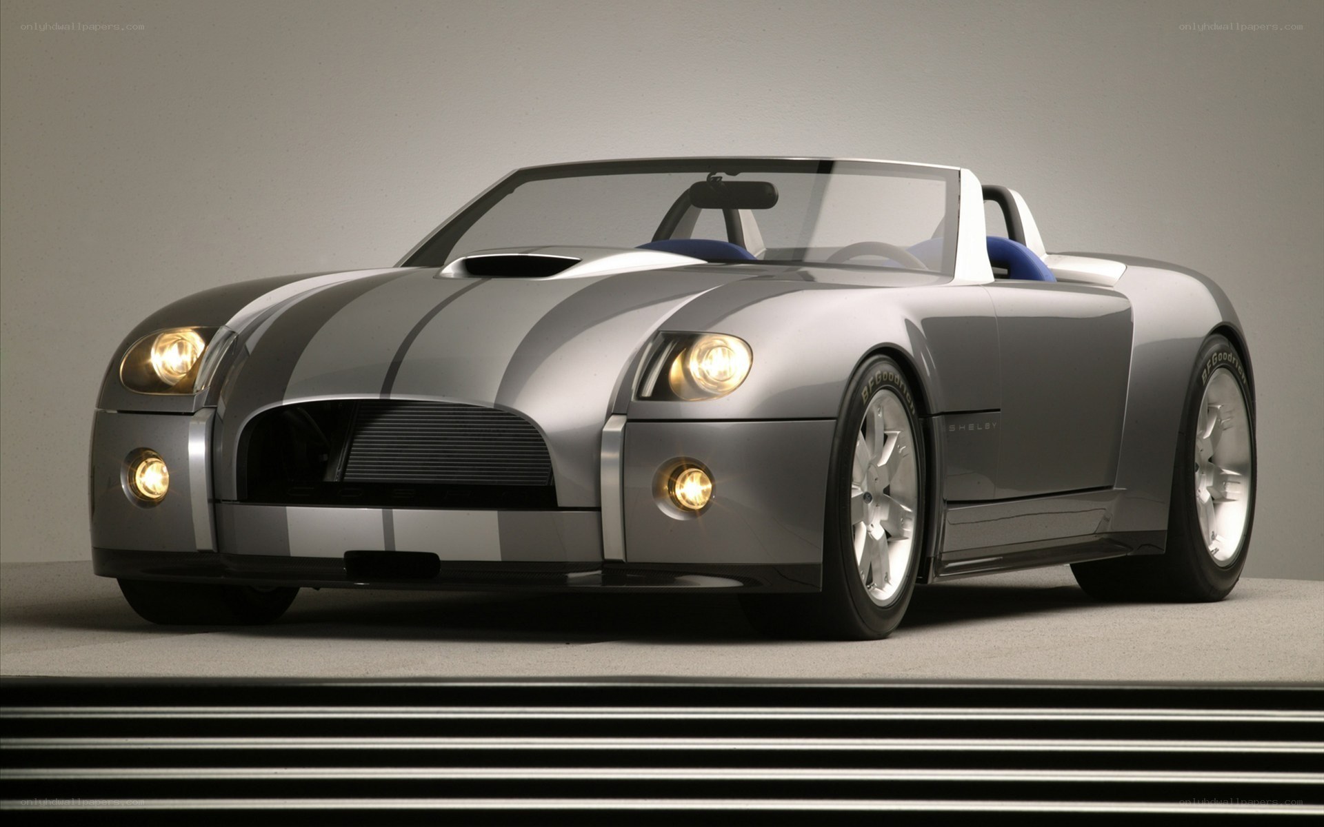 Silver Shelby Concept Car