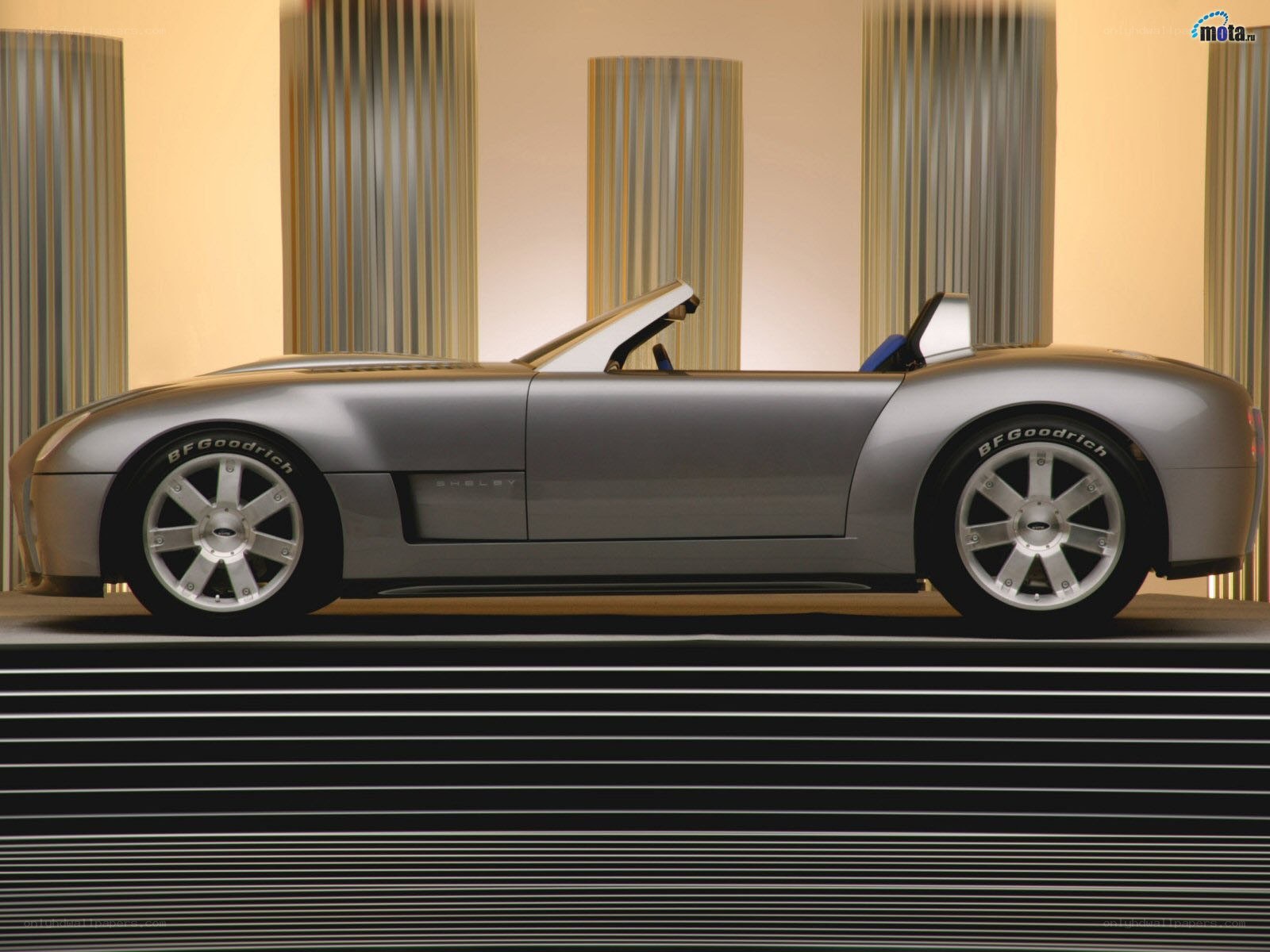 Silver Shelby Concept Car