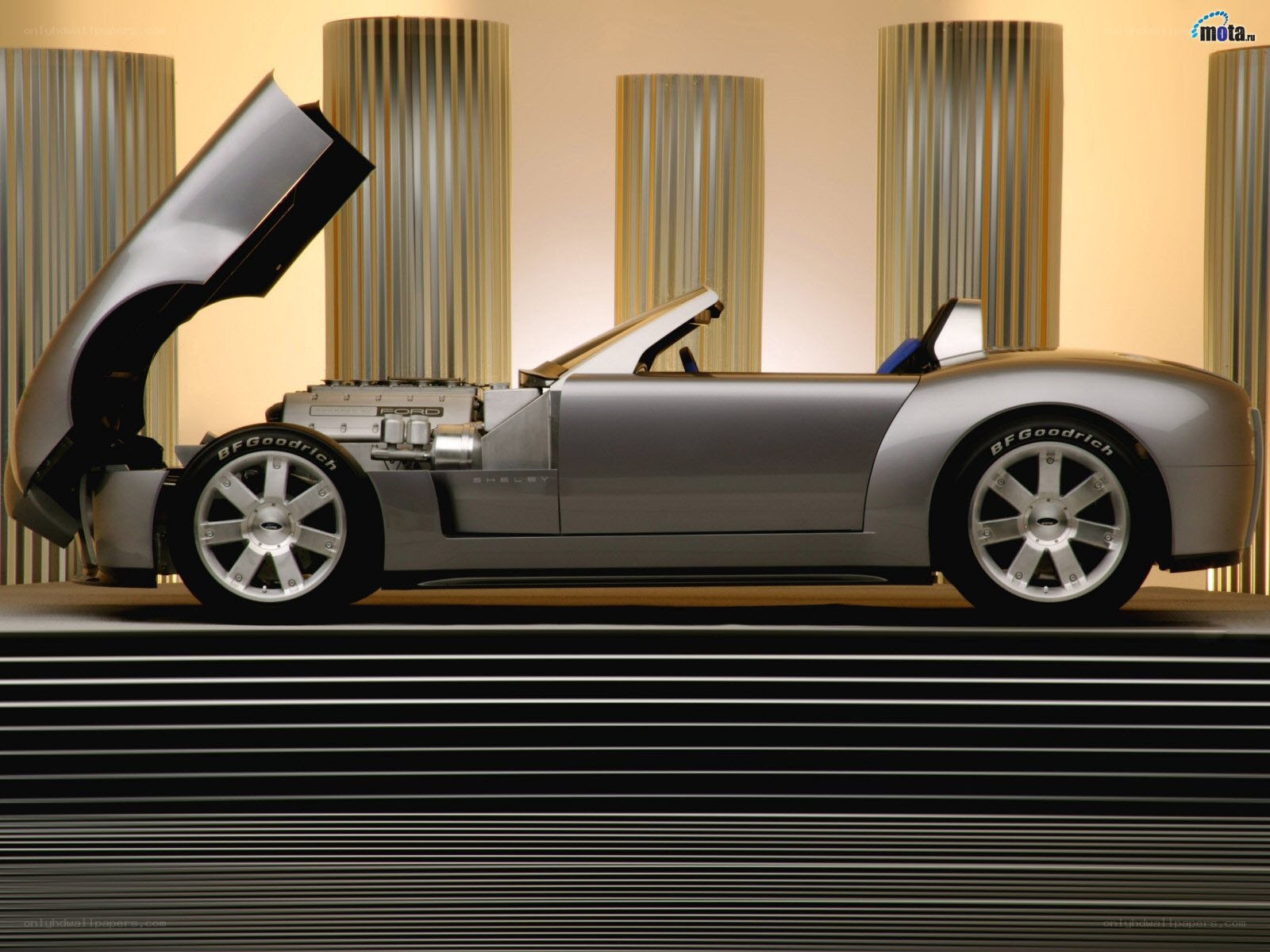 Silver Shelby concept car