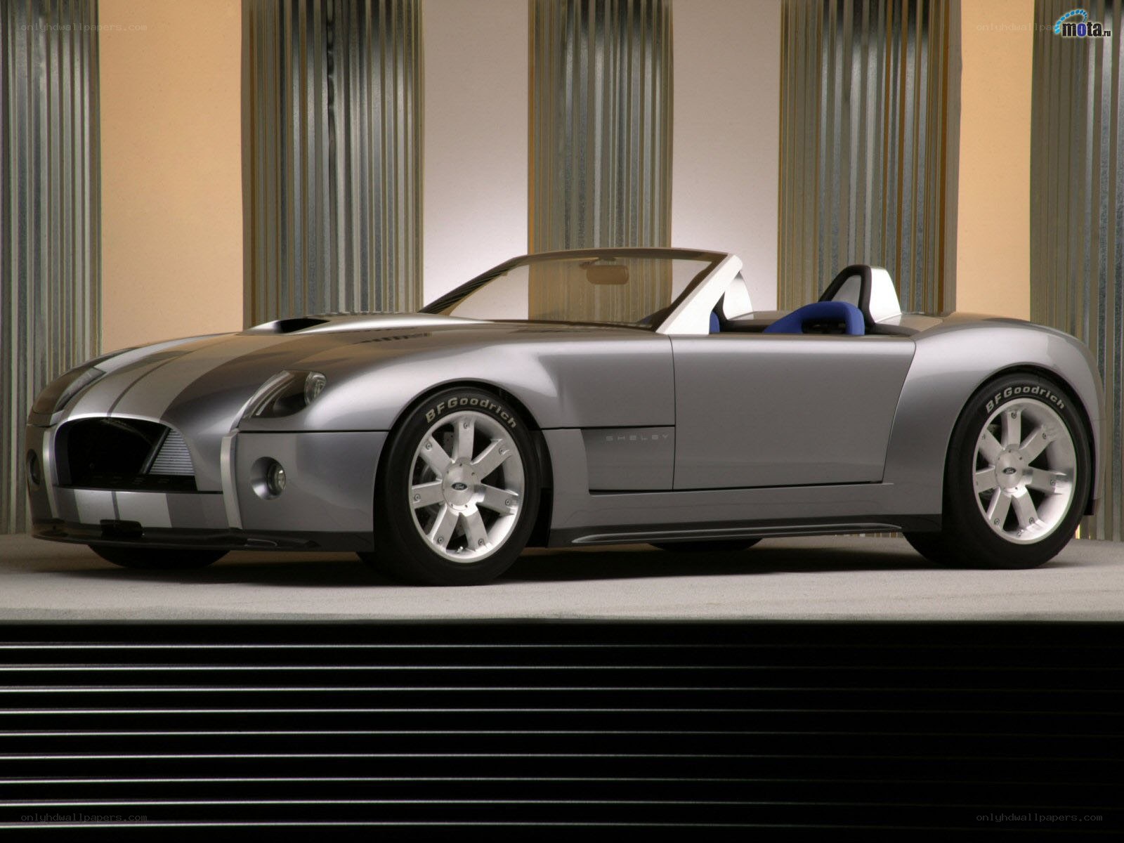 Silver Shelby Concept Car