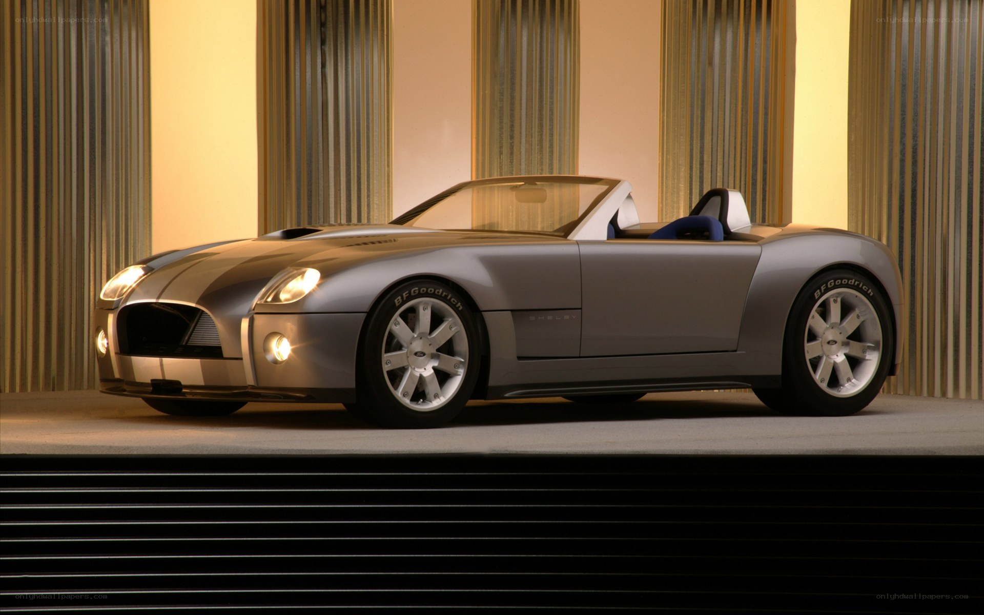 Silver Shelby Concept Car