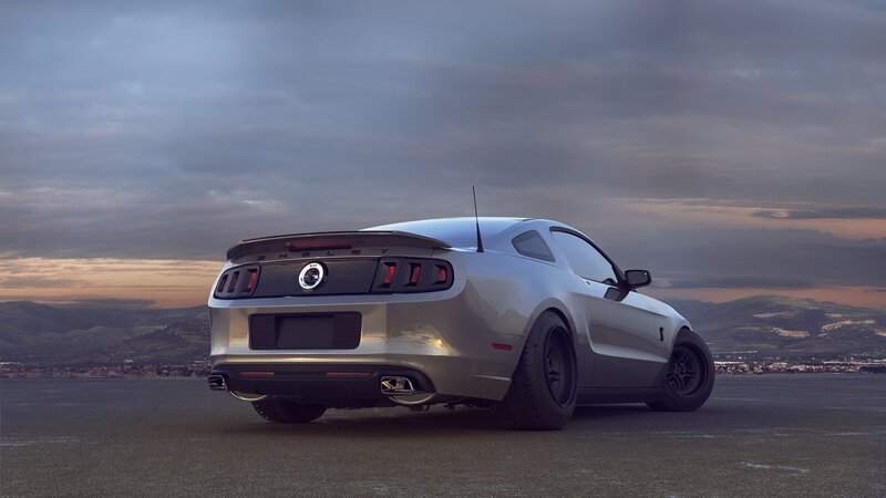 Silver Shelby Mustang — Gray
