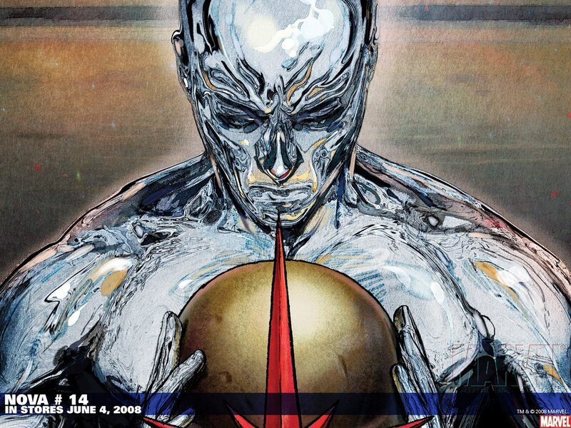 Silver-skinned Figure Holding Orb