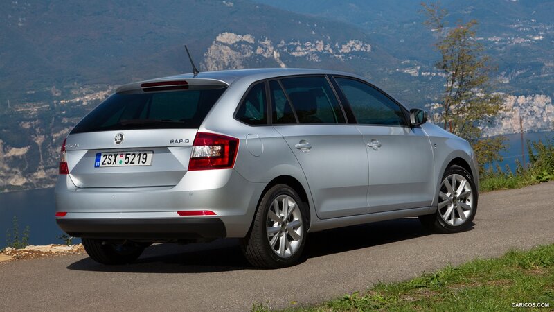 Silver Skoda Rapid Car
