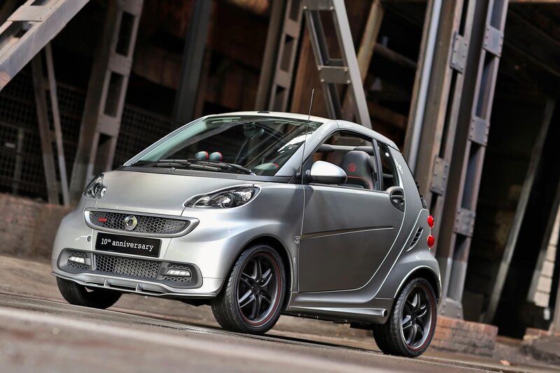 Silver smart car anniversary edition