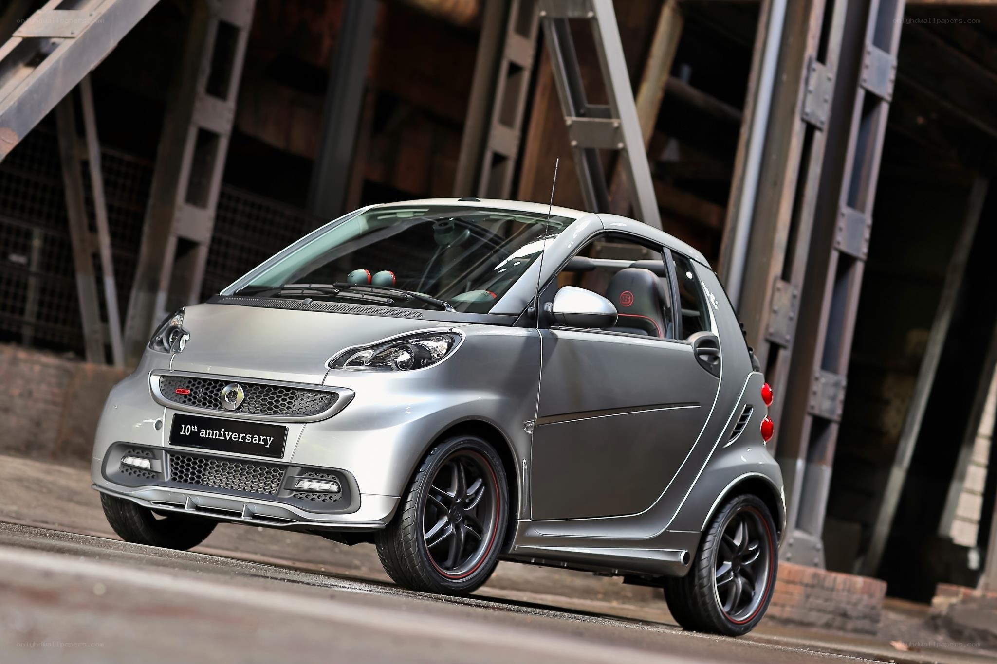 Silver smart car anniversary edition