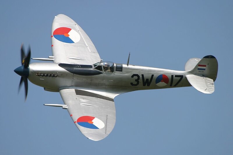 Silver Spitfire Plane