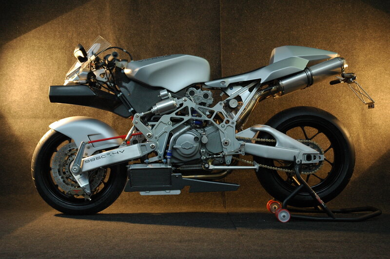 Silver sport motorcycle