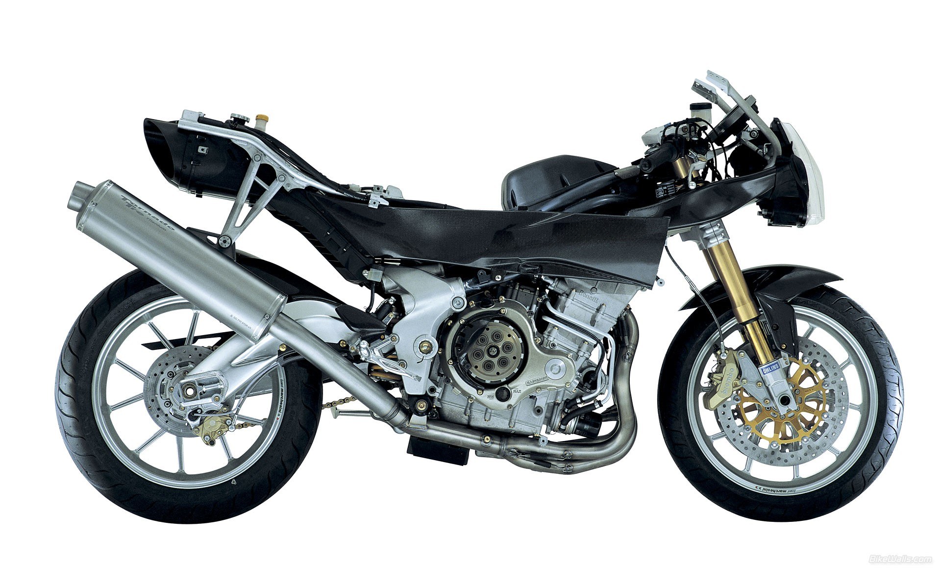 silver sport motorcycle