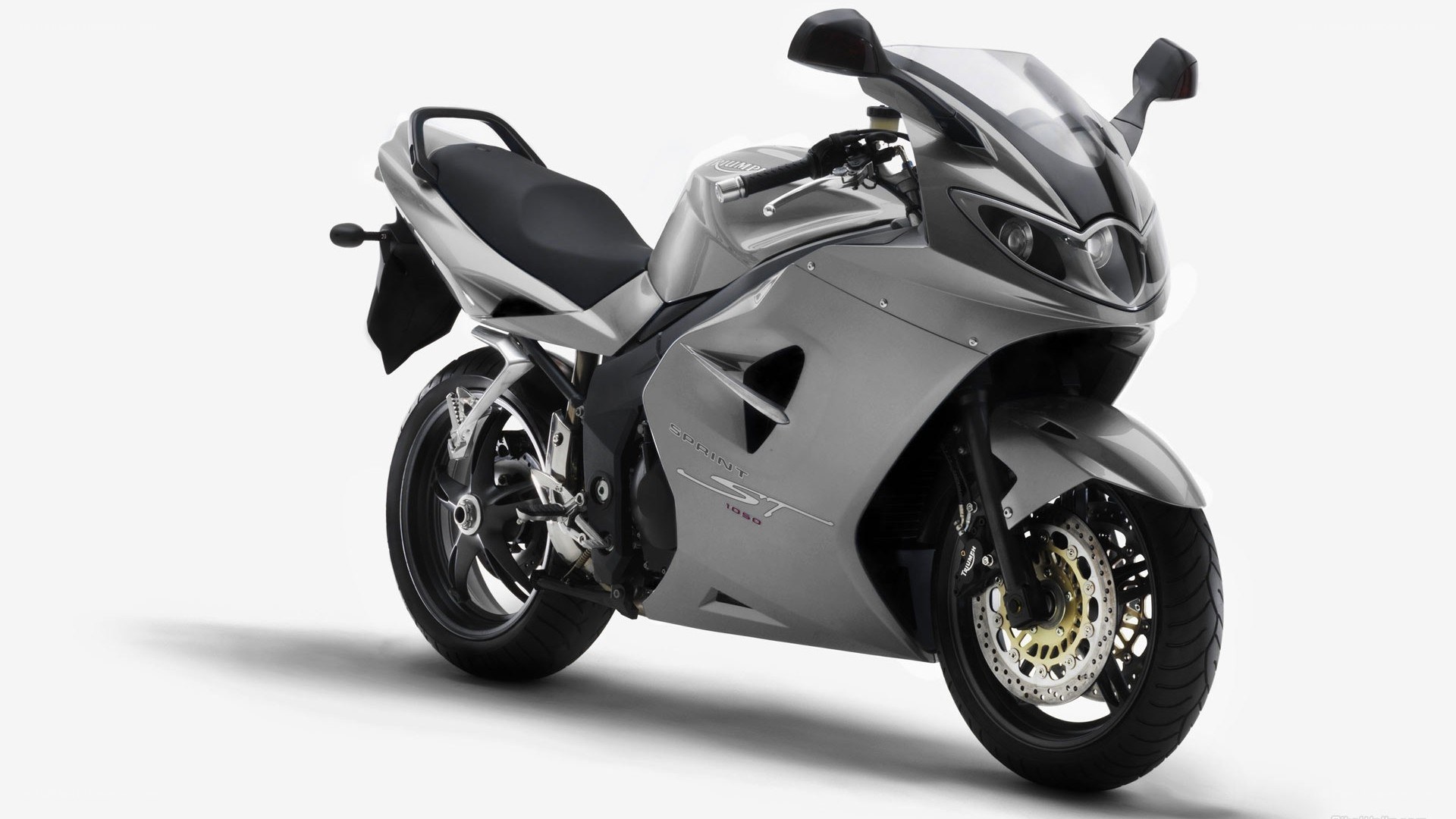 silver sport motorcycle