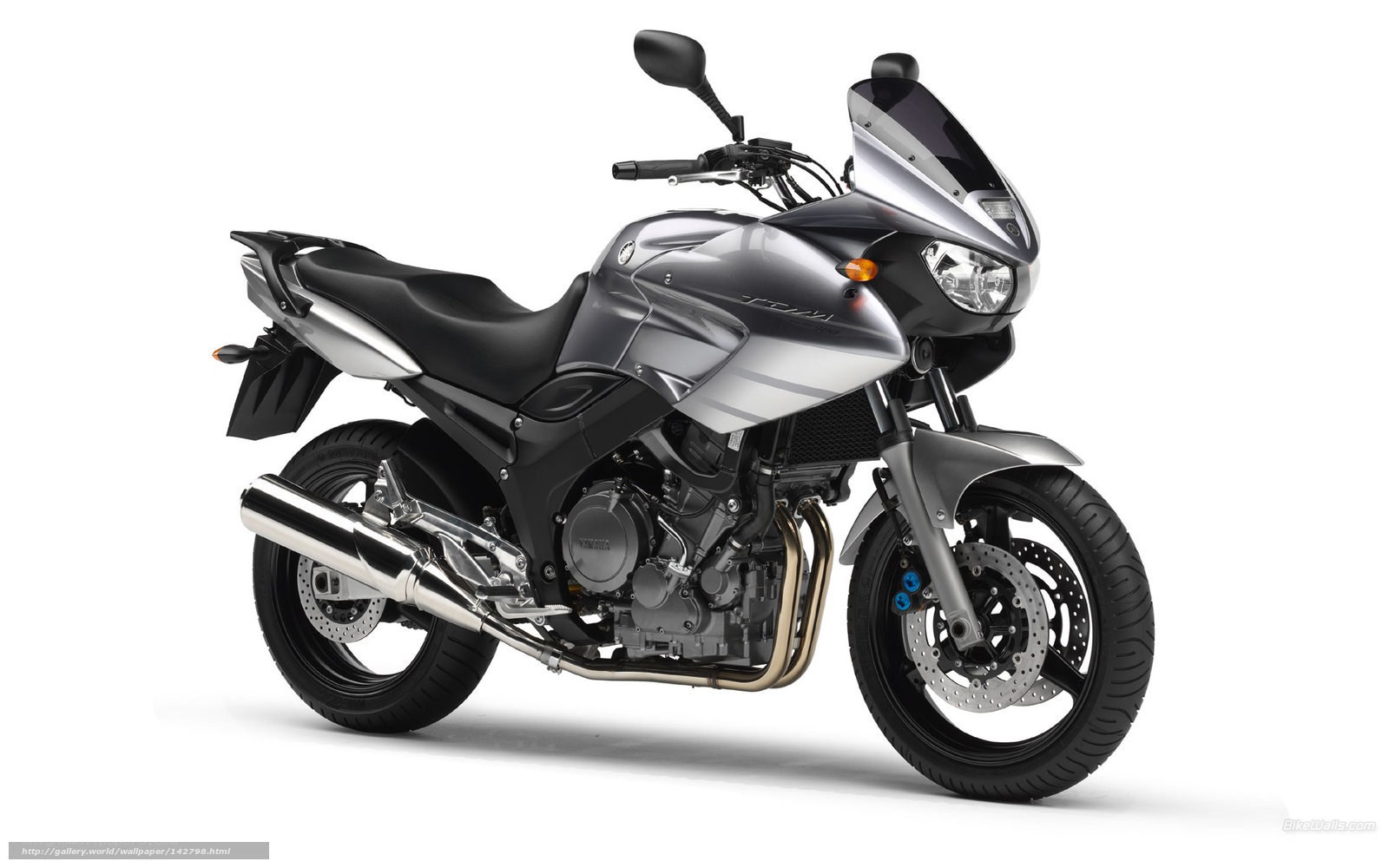 silver sport motorcycle