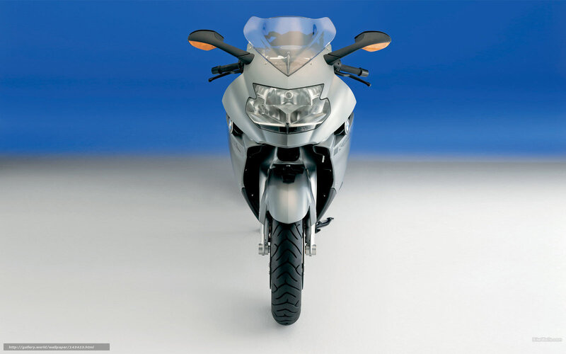 Silver Sport Motorcycle — Blue