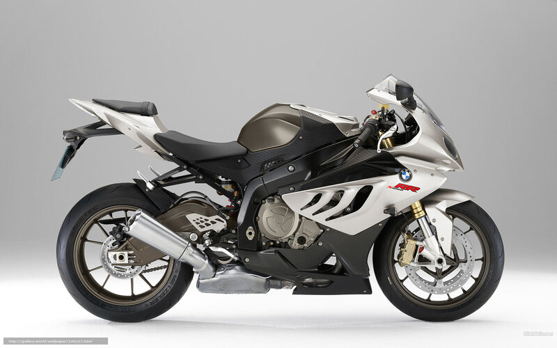 Silver Sport Motorcycle — White, Neutral