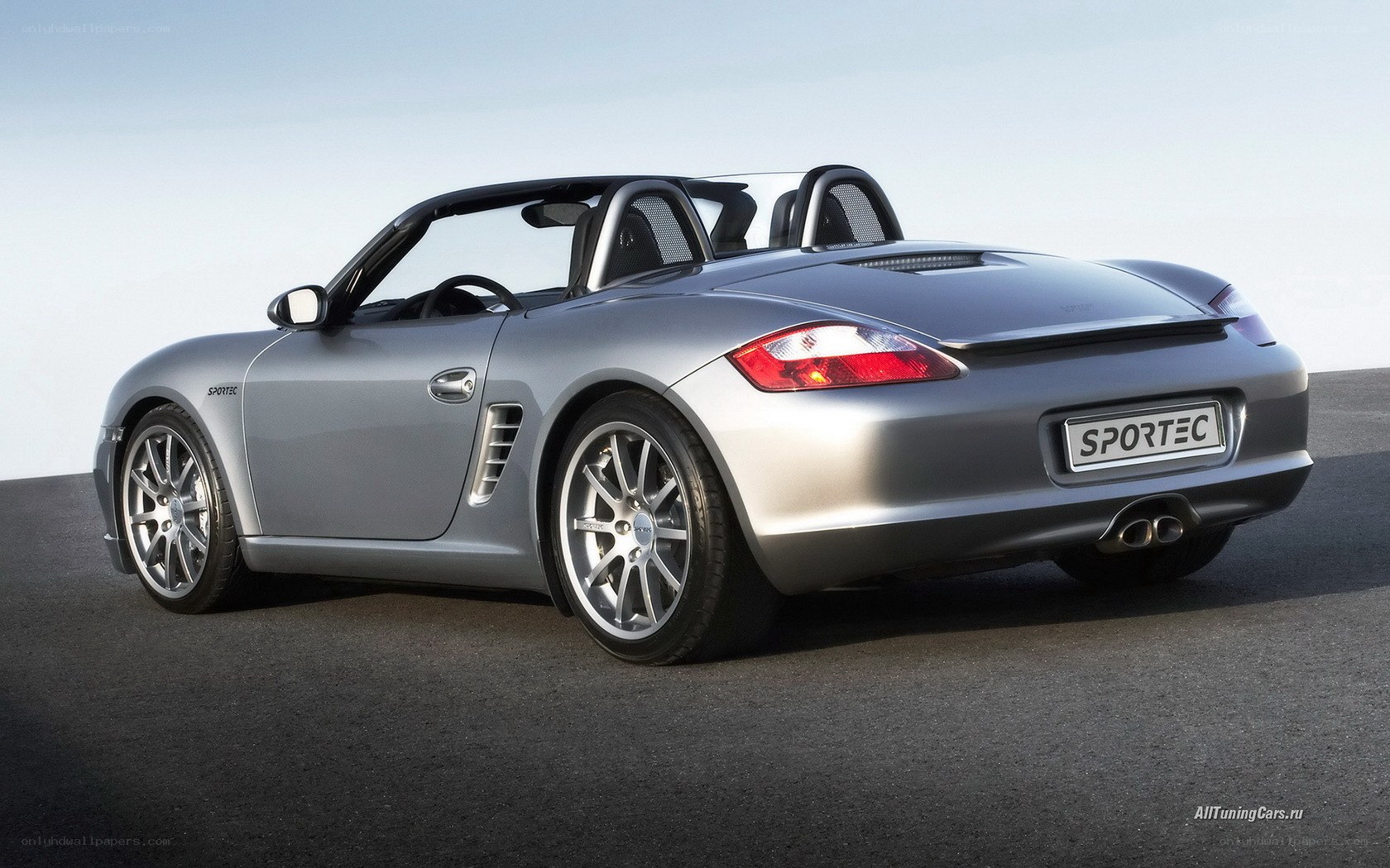 silver sportec convertible car