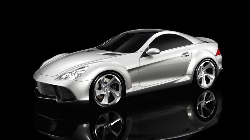 Silver Sports Car — 3d Render, Reflection