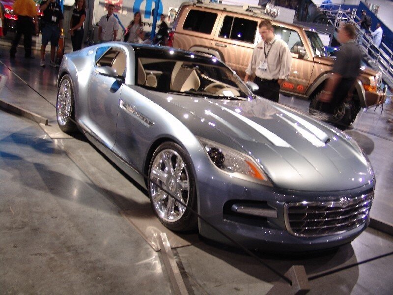 silver sports car at auto show