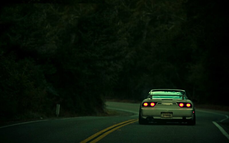 Silver Sports Car — Black, Dark