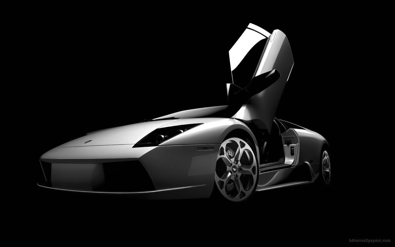Silver Sports Car — Black, Dramatic, 3d Render, Car Door