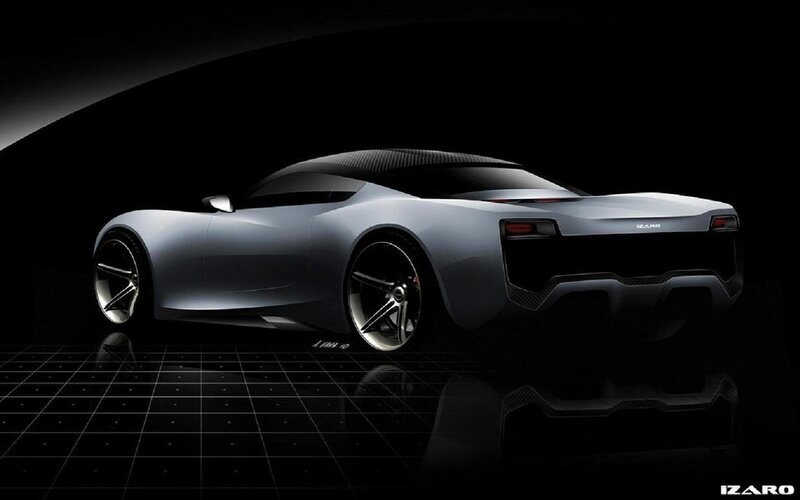 Silver Sports Car — Black, Dramatic, 3d Render, Carbon Fiber