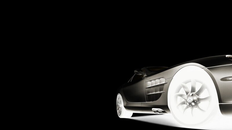 Silver Sports Car — Black, Dramatic, 3d Render
