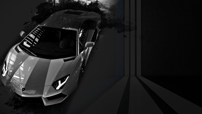 Silver Sports Car — Black, Dramatic, Night, 3d Render, Garage
