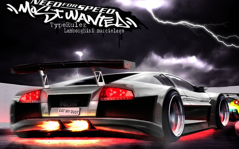 Silver Sports Car — Black, Dramatic, Night, Digital Art