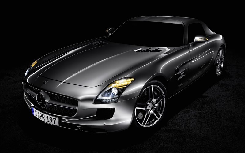 Silver Sports Car — Black, Dramatic, Photograph, Headlights, License Plate
