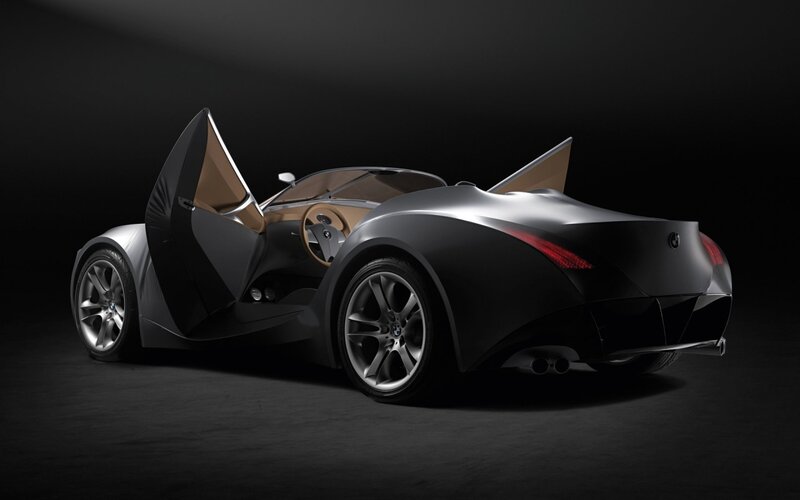 Silver Sports Car — Black, Dramatic