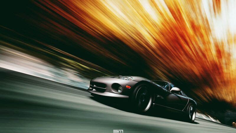 Silver Sports Car — Black, Dynamic, Digital Art