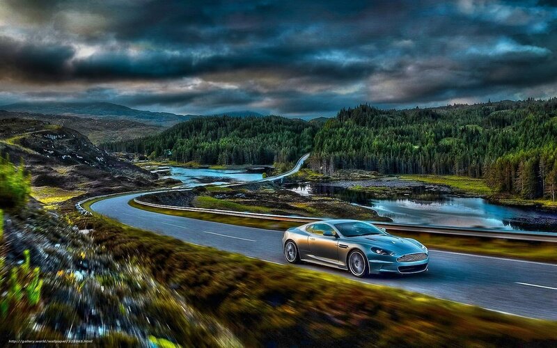 Silver Sports Car — Blue, Dramatic, Afternoon