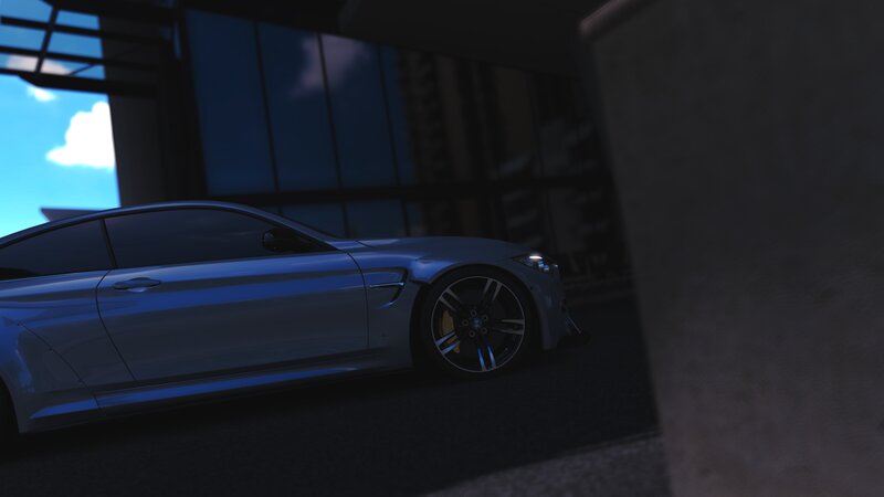 Silver Sports Car — Blue, Dramatic, Night, 3d Render