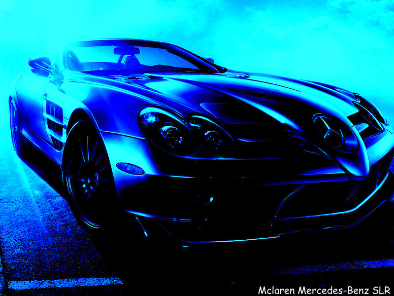Silver Sports Car — Blue, Dramatic, Photograph, Headlights