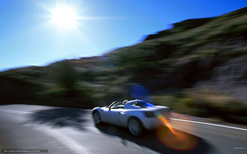 Silver Sports Car — Blue, Dynamic, Afternoon