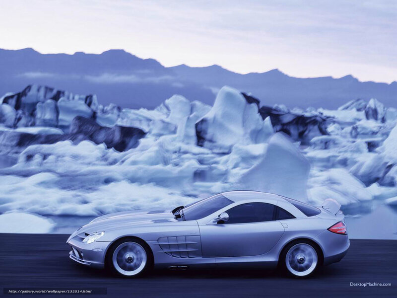 Silver Sports Car — Blue, Serene, Winter