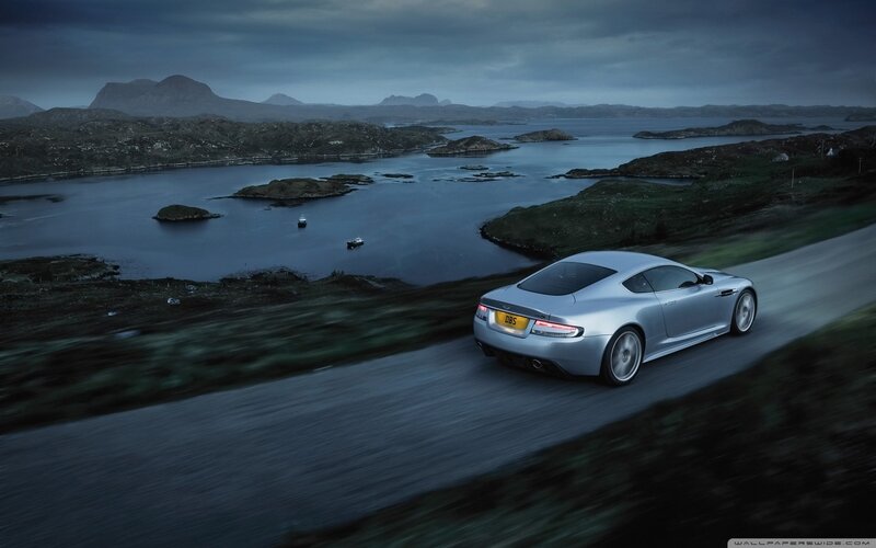 Silver Sports Car — Blue