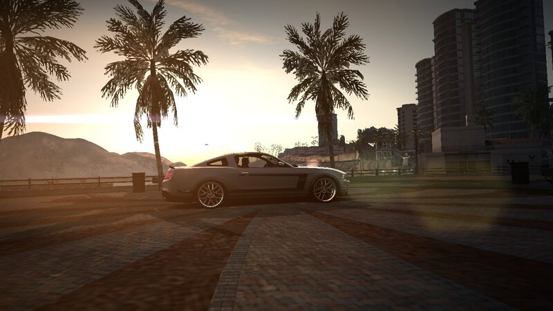 Silver Sports Car — Brown, Serene, Sunset, 3d Render