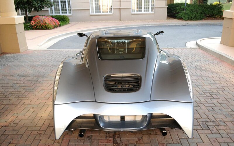 Silver Sports Car — Calm, Afternoon, Photograph, Building