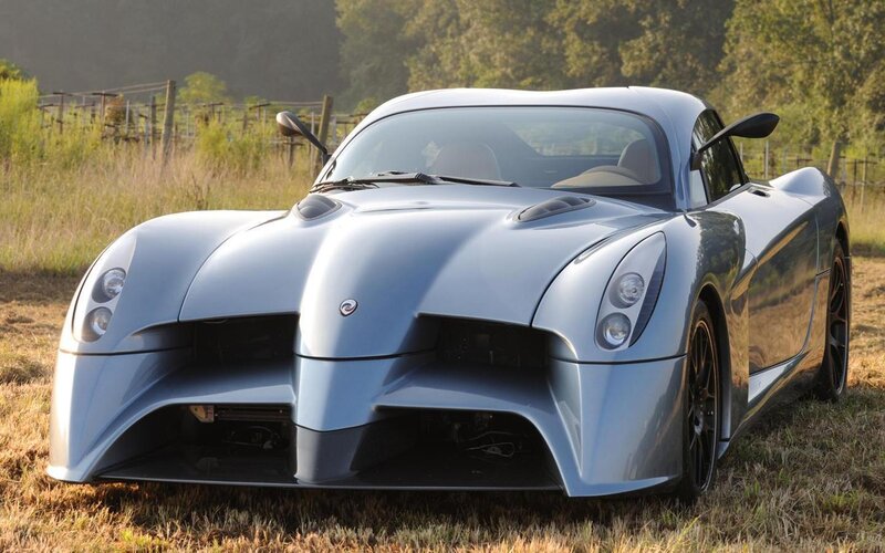 Silver Sports Car — Calm, Afternoon, Photograph, Grass Field